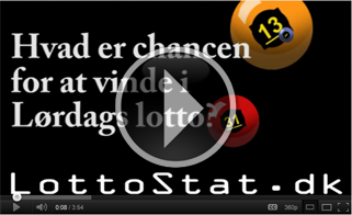 Sandsynligheden for at vinde i lørdags lotto