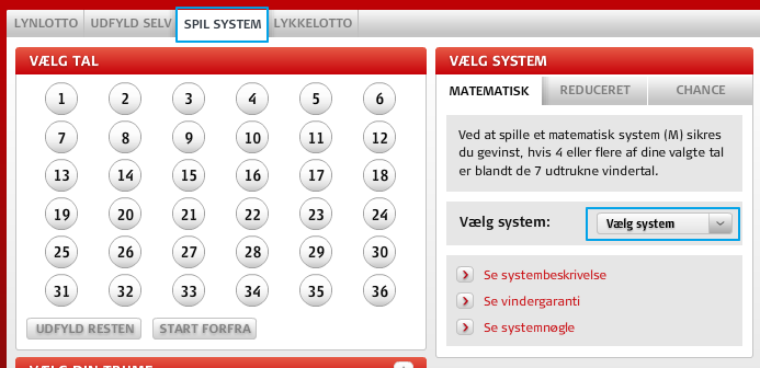 Hvordan spilles matematisk system